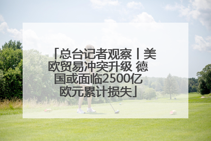 总台记者观察丨美欧贸易冲突升级 德国或面临2500亿欧元累计损失