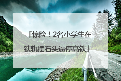 惊险！2名小学生在铁轨摆石头逼停高铁
