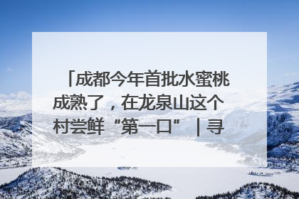 成都今年首批水蜜桃成熟了，在龙泉山这个村尝鲜“第一口”｜寻找和美乡村推荐官