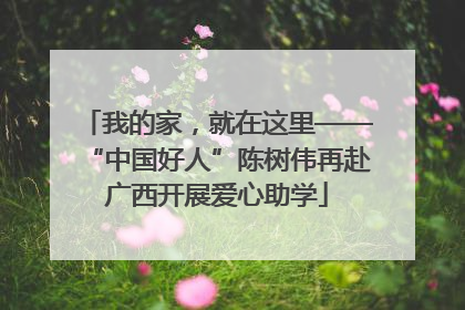 我的家，就在这里——“中国好人”陈树伟再赴广西开展爱心助学