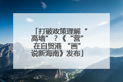 打破政策理解“高墙”？《“营”在自贸港 “画”说新海南》发布