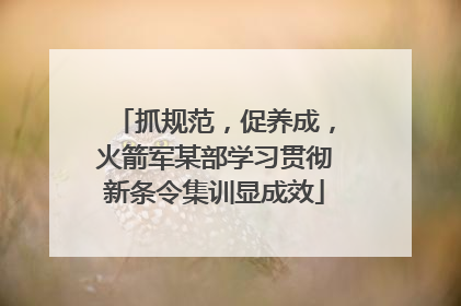 抓规范，促养成，火箭军某部学习贯彻新条令集训显成效