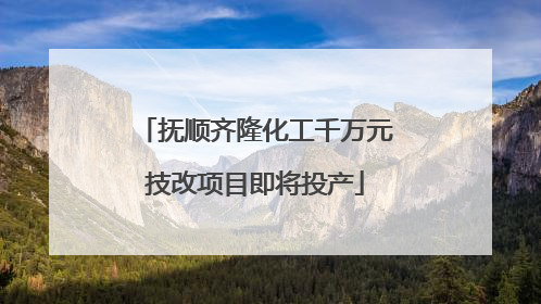 抚顺齐隆化工千万元技改项目即将投产