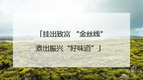 挂出致富 “金丝线” 煮出振兴“好味道”