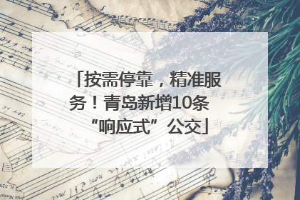 按需停靠，精准服务！青岛新增10条“响应式”公交
