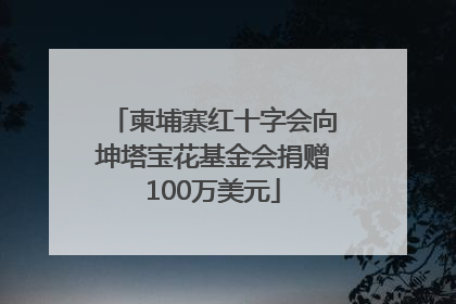 柬埔寨红十字会向坤塔宝花基金会捐赠100万美元