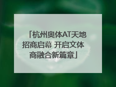 杭州奥体AT天地招商启幕 开启文体商融合新篇章