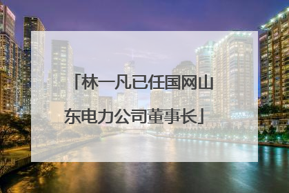 林一凡已任国网山东电力公司董事长