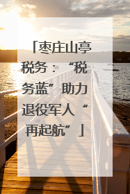 枣庄山亭税务：“税务蓝”助力退役军人“再起航”