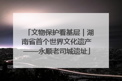 文物保护看基层｜湖南省首个世界文化遗产——永顺老司城遗址