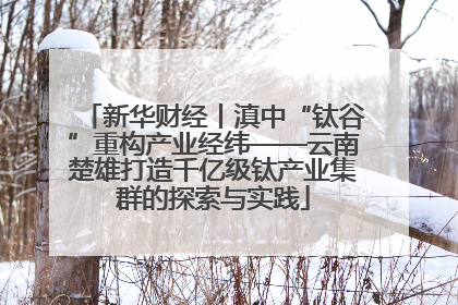 新华财经丨滇中“钛谷”重构产业经纬——云南楚雄打造千亿级钛产业集群的探索与实践
