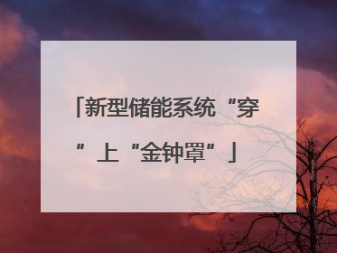 新型储能系统“穿”上“金钟罩”