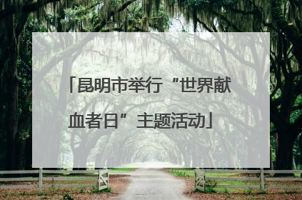 昆明市举行“世界献血者日”主题活动