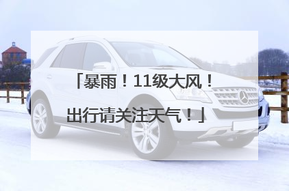暴雨！11级大风！出行请关注天气！