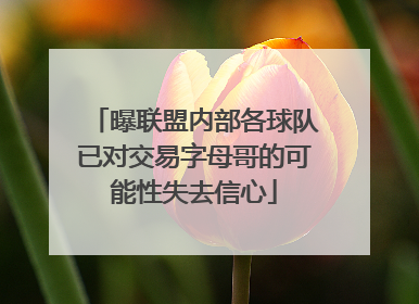 曝联盟内部各球队已对交易字母哥的可能性失去信心