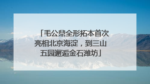 毛公鼎全形拓本首次亮相北京海淀，到三山五园邂逅金石潍坊