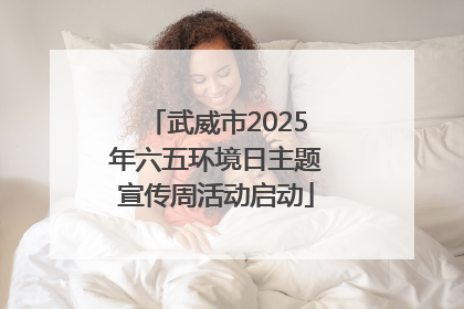 武威市2025年六五环境日主题宣传周活动启动