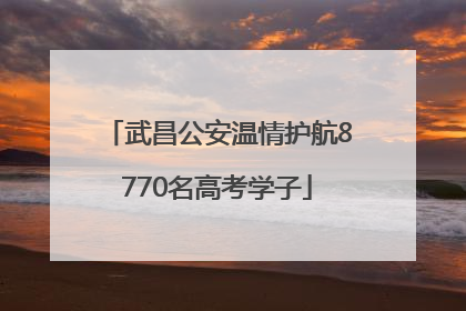 武昌公安温情护航8770名高考学子