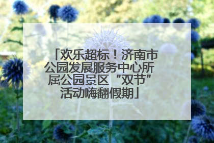欢乐超标！济南市公园发展服务中心所属公园景区“双节”活动嗨翻假期