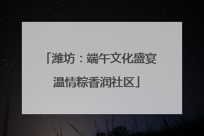 潍坊：端午文化盛宴 温情粽香润社区