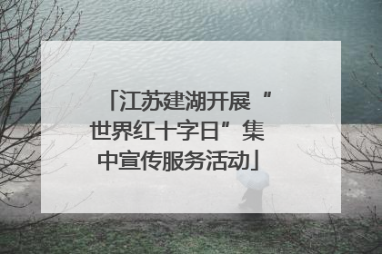 江苏建湖开展“世界红十字日”集中宣传服务活动