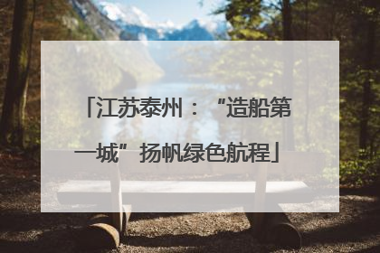 江苏泰州：“造船第一城”扬帆绿色航程