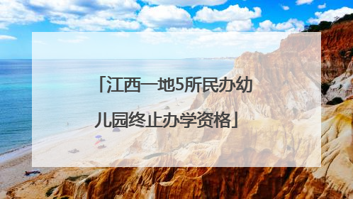江西一地5所民办幼儿园终止办学资格