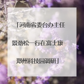 河南省委台办主任景劲松一行在富士康郑州科技园调研