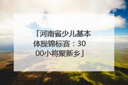 河南省少儿基本体操锦标赛：3000小将聚新乡