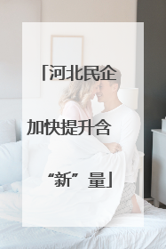 河北民企加快提升含“新”量