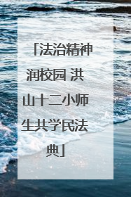 法治精神润校园 洪山十二小师生共学民法典