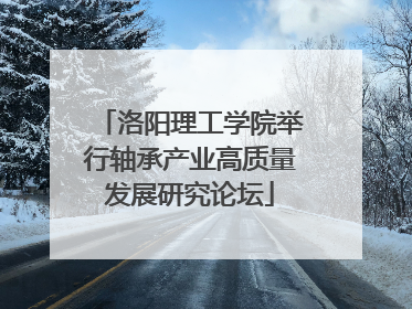 洛阳理工学院举行轴承产业高质量发展研究论坛