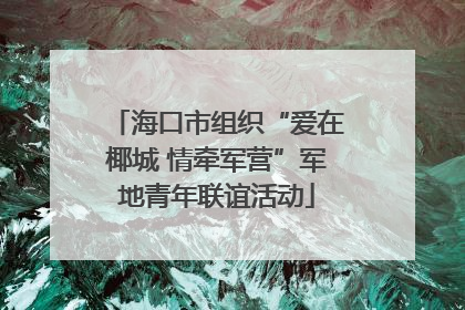 海口市组织“爱在椰城 情牵军营”军地青年联谊活动