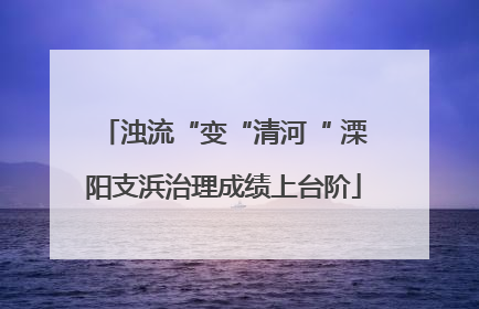 浊流“变“清河“ 溧阳支浜治理成绩上台阶