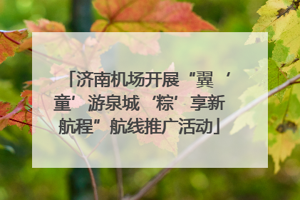 济南机场开展“翼‘童’游泉城‘粽’享新航程”航线推广活动