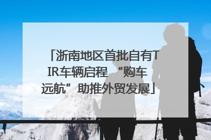 浙南地区首批自有TIR车辆启程 “购车远航”助推外贸发展