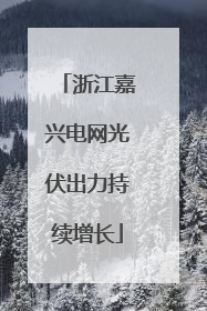 浙江嘉兴电网光伏出力持续增长