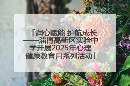 润心赋能 护航成长——淄博高新区实验中学开展2025年心理健康教育月系列活动