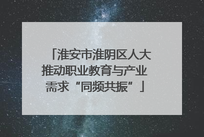 淮安市淮阴区人大推动职业教育与产业需求“同频共振”