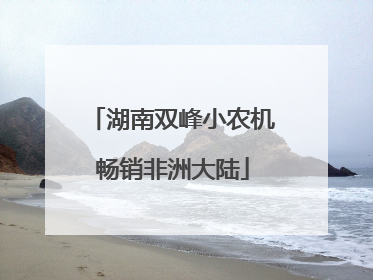湖南双峰小农机畅销非洲大陆