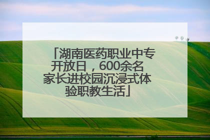 湖南医药职业中专开放日，600余名家长进校园沉浸式体验职教生活