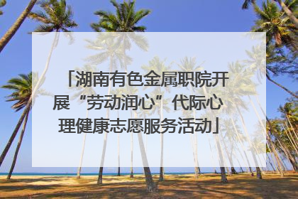 湖南有色金属职院开展“劳动润心”代际心理健康志愿服务活动