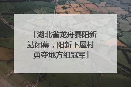 湖北省龙舟赛阳新站闭幕，阳新下屋村勇夺地方组冠军