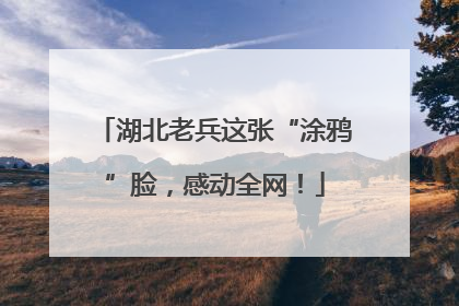 湖北老兵这张“涂鸦”脸，感动全网！