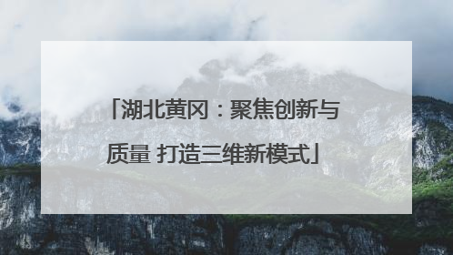 湖北黄冈：聚焦创新与质量 打造三维新模式
