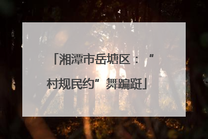 湘潭市岳塘区：“村规民约”舞蹁跹