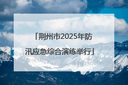 荆州市2025年防汛应急综合演练举行