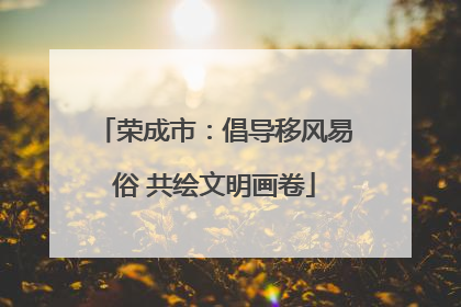 荣成市：倡导移风易俗 共绘文明画卷