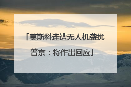 莫斯科连遭无人机袭扰 普京：将作出回应