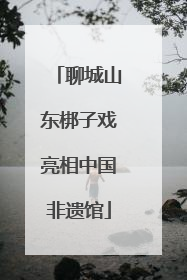 聊城山东梆子戏亮相中国非遗馆